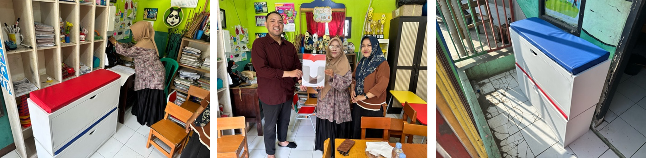 Perancangan Rak Sepatu Multifungsi untuk Menunjang Kebutuhan Aktivitas Duduk dan Penyimpanan di Pos PAUD Fathonah