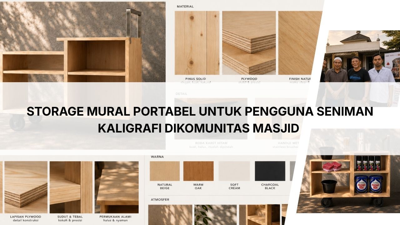 Storage Mural Portabel untuk Pengguna Seniman Kaligrafi di Komunitas Masjid